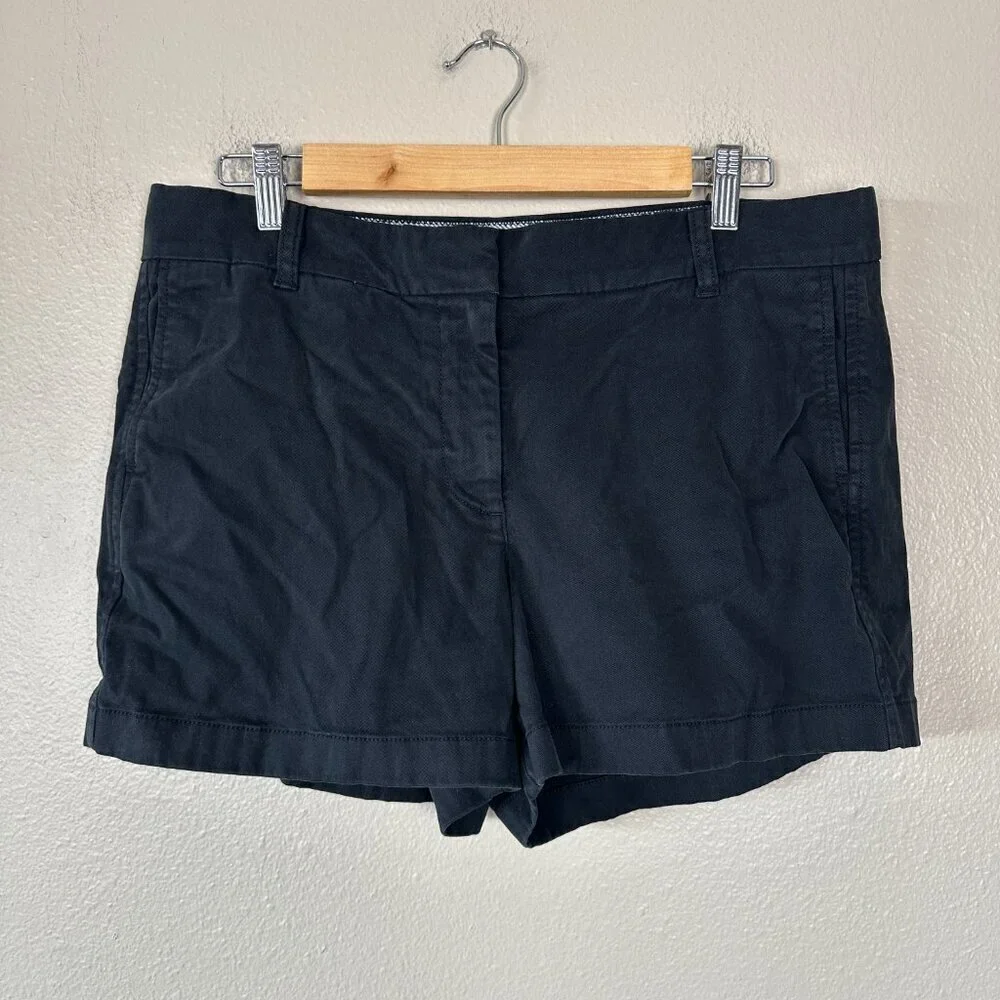 J. Crew Broken In Chino Shorts Black Women's Size 12